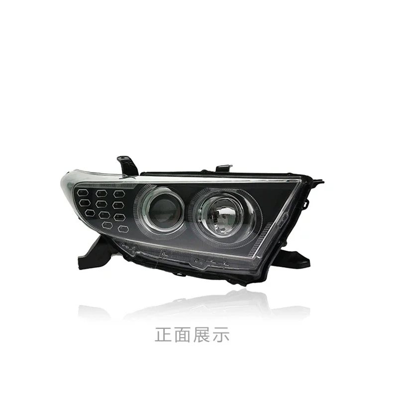 for 2012-2014 Toyota Highlander headlight assembly retrofitted Xenon Q5 double lens LED tear eye day running light