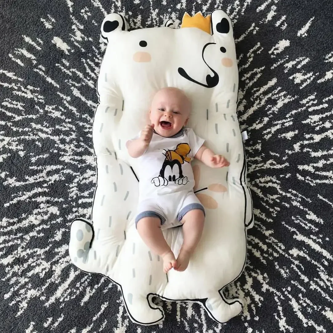 Cartoon Rabbit Raccoon Kids Rug Baby Play Mat Pad Carpet PP Cotton hold blanket children soft crawling mat Baby mattress toy