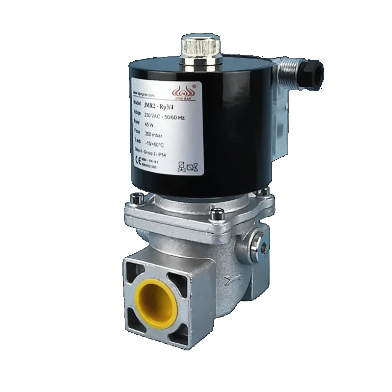 Normally closed slow open fast close stainless steel gas solenoid valve 3/4 inch 230V Gas Emergency