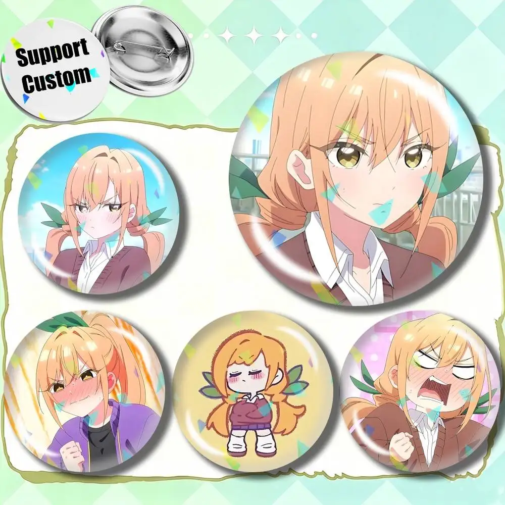 Karane Inda The-100GF Anime Customizable Round Brooch Pins, Personalized Badges With Broken Glass Design Fashion Accessory