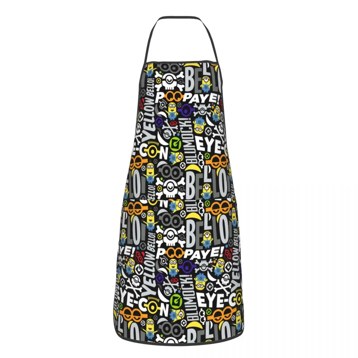 

Нагрудник на заказ, фартуки с миньонами для мужчин и женщин, унисекс, для взрослых, шеф-повара, кухни, для приготовления пищи, стол для кухни, живопись