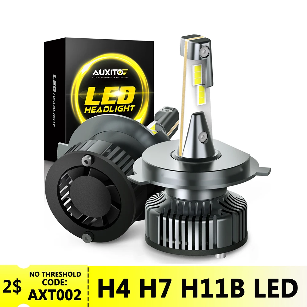 2Pcs Turbo H4 H7 H11B LED Canbus Headlamp For Santa Fe Ford Focus Audi A3 VW Passat Polo Mazda2 Peugeot Renault Opel Mini Cooper