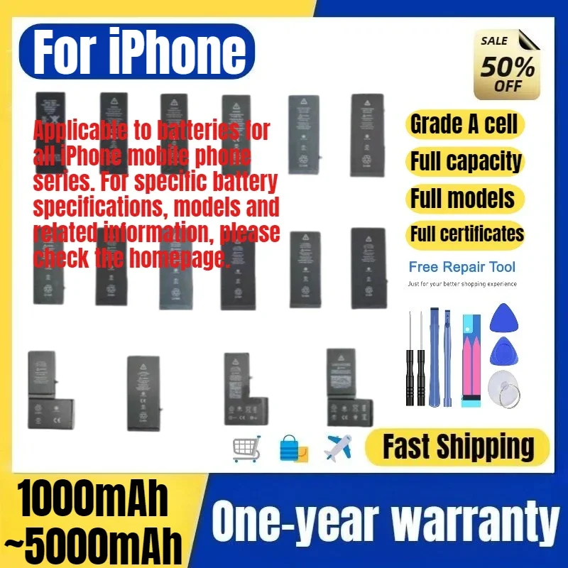 Battery for IPhone 11/11Pro/12/12mini/12Pro/13/13mini/13Pro/14/14Plus/14Pro/14ProMax/15/15Plus/15Pro Mobile Phone Batteries