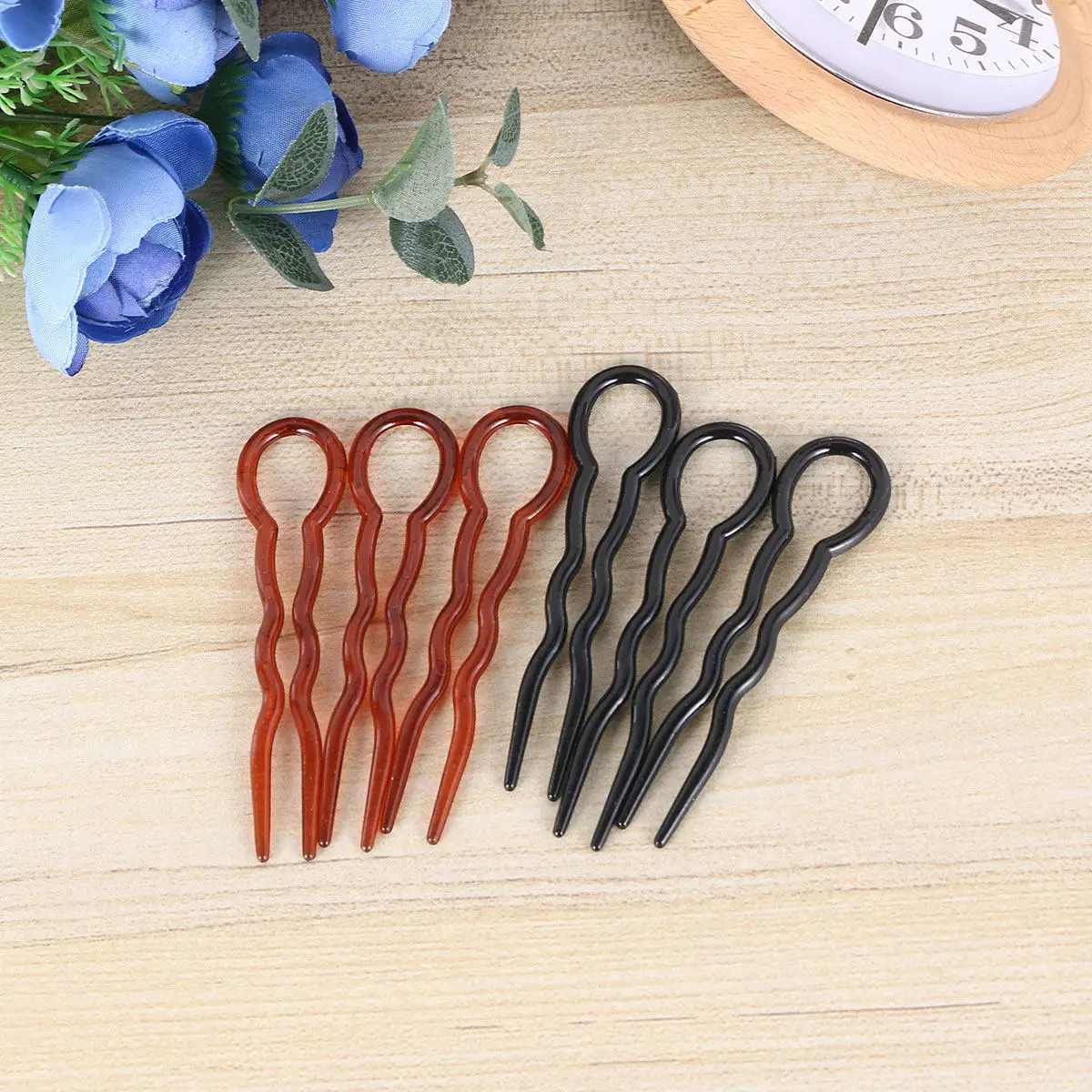 

36Pcs U-Shaped Hairpin Simple Wavy Hair Styling Tool Lightweight Plastic Headdress for Women Wedding Holiday Travel Hair