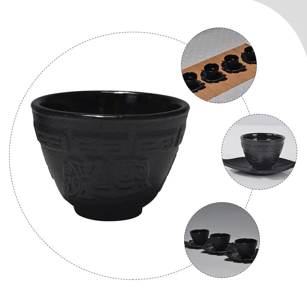 

Cast Iron Tea Cup Vintage Design Smooth Interior Easy Clean Iron Drinking Cup for Home Tea House Restaurant Use