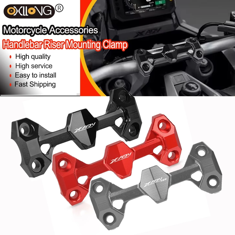 

For Honda X-ADV 750 XADV XADV750 Motorcycle Accessories Handlebar Riser Up Back Move Support Handle Bar Riser Mounting Clamp