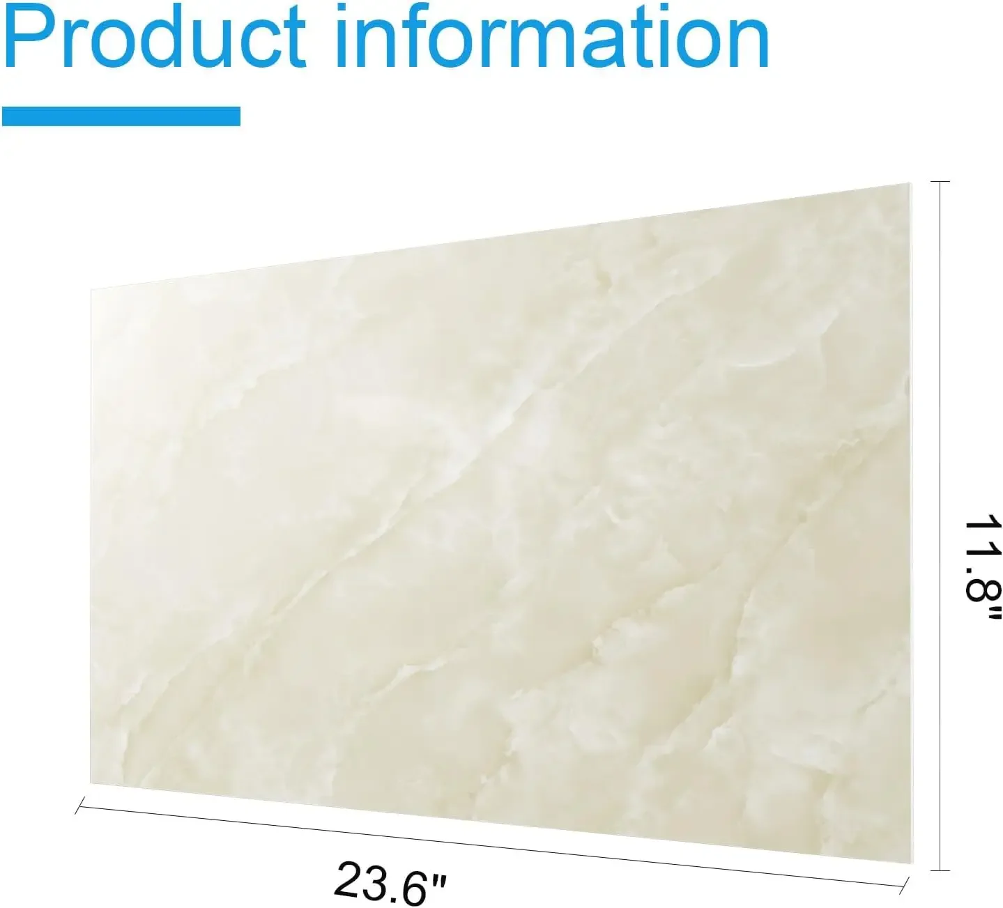 Peel and Stick Marble Wall Panels, Bathroom Waterproof Panels Backsplash Tile, 12 Pieces 23.6 x 11.8 in(Covers 23.2sqft)