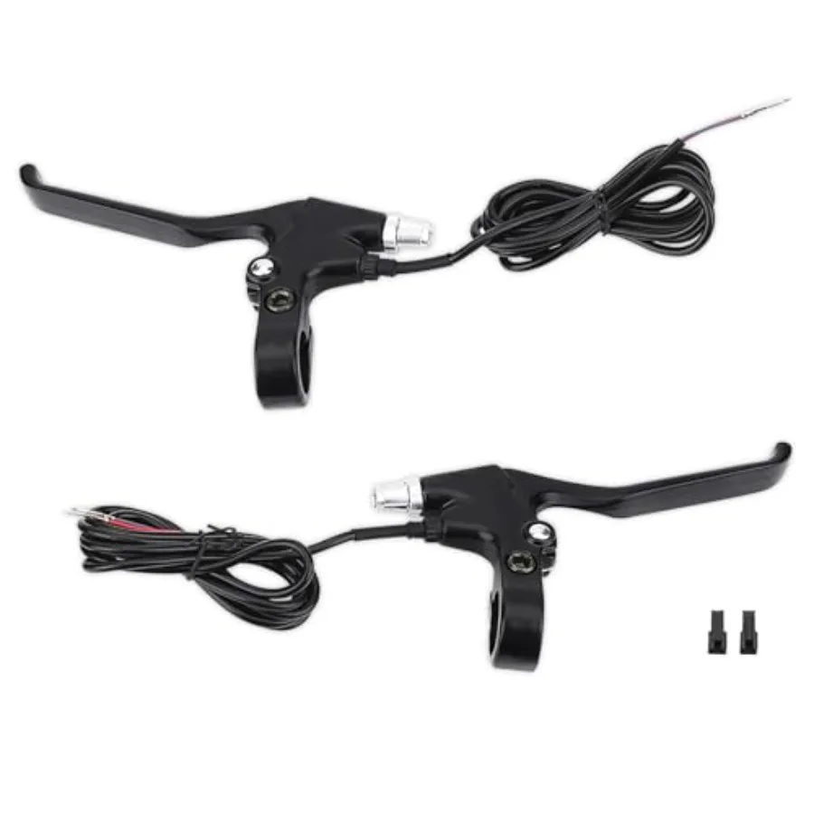 ycle Brakes Lever 2 Wires Left Right EBike ycle Electric Brake Lever Replacement Parts Waterproof Electronic Brake Lever Set 1