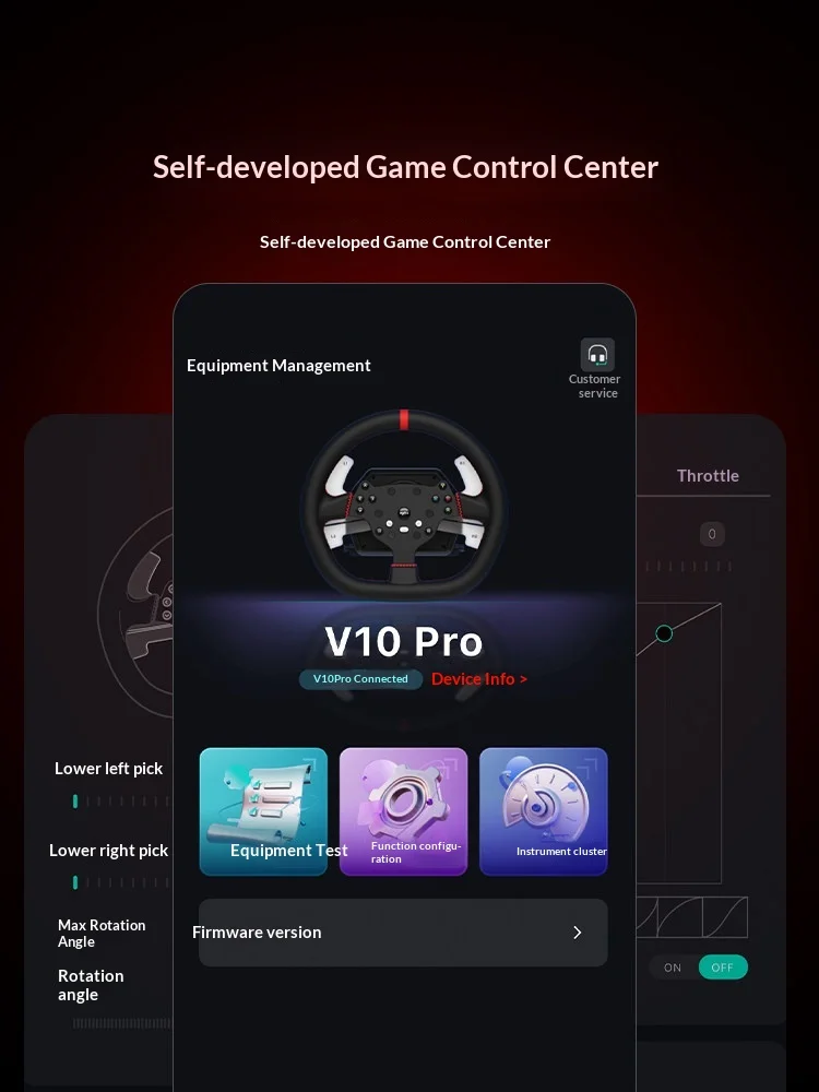PXN V10 Pro Gaming Car Simulator Racing Gaming Steering Wheel Pedals Vibration Steering Wheel For PC PS4 XBOX ONE XS view 4