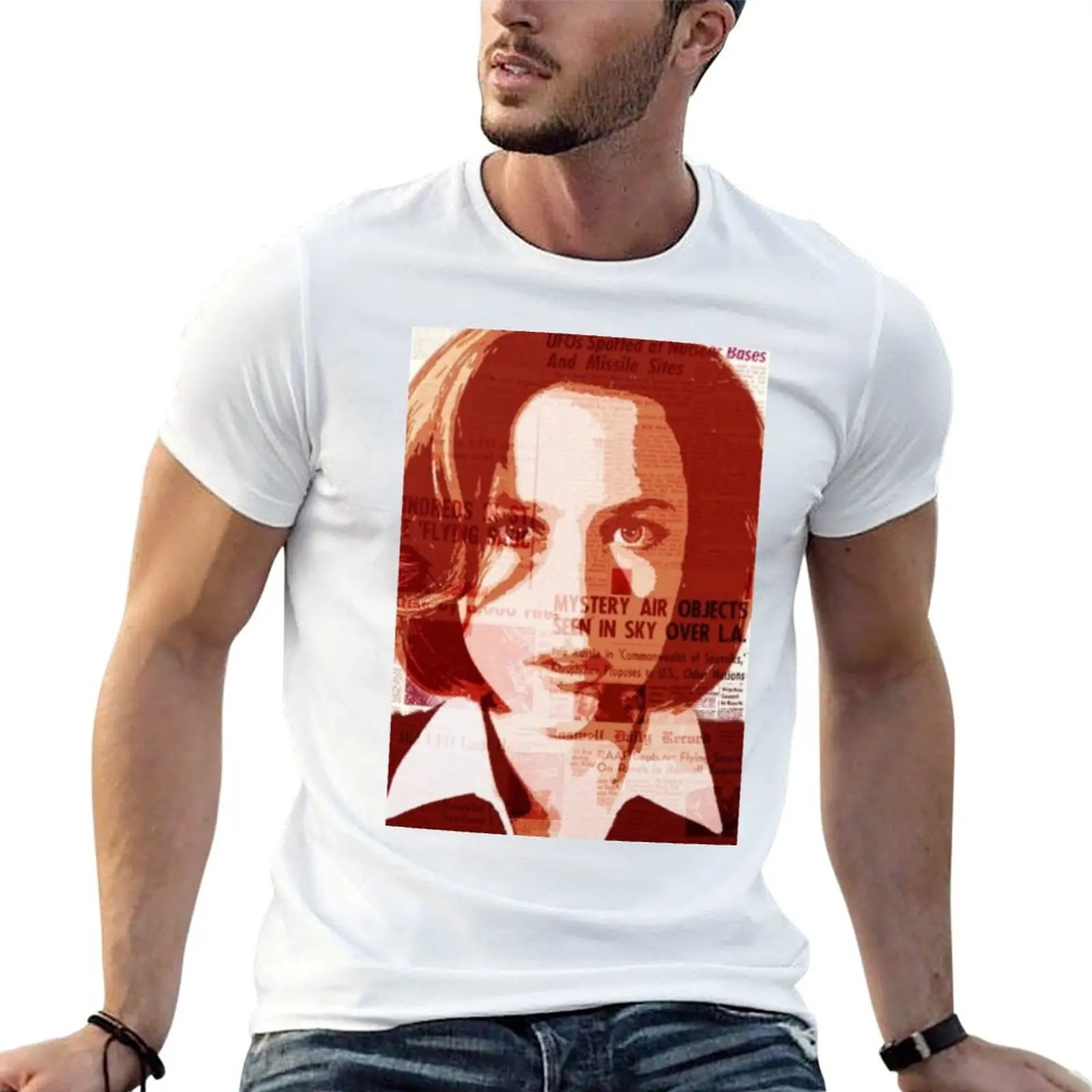 Dana Scully - The X-Files T-Shirt Big Size Crew Neck T-Shirt