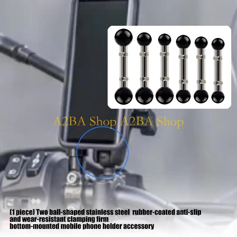 

A2BA Metal Phone Holder Rubber Coated Grip Easy Installs 360 Degree Rotation Viewing