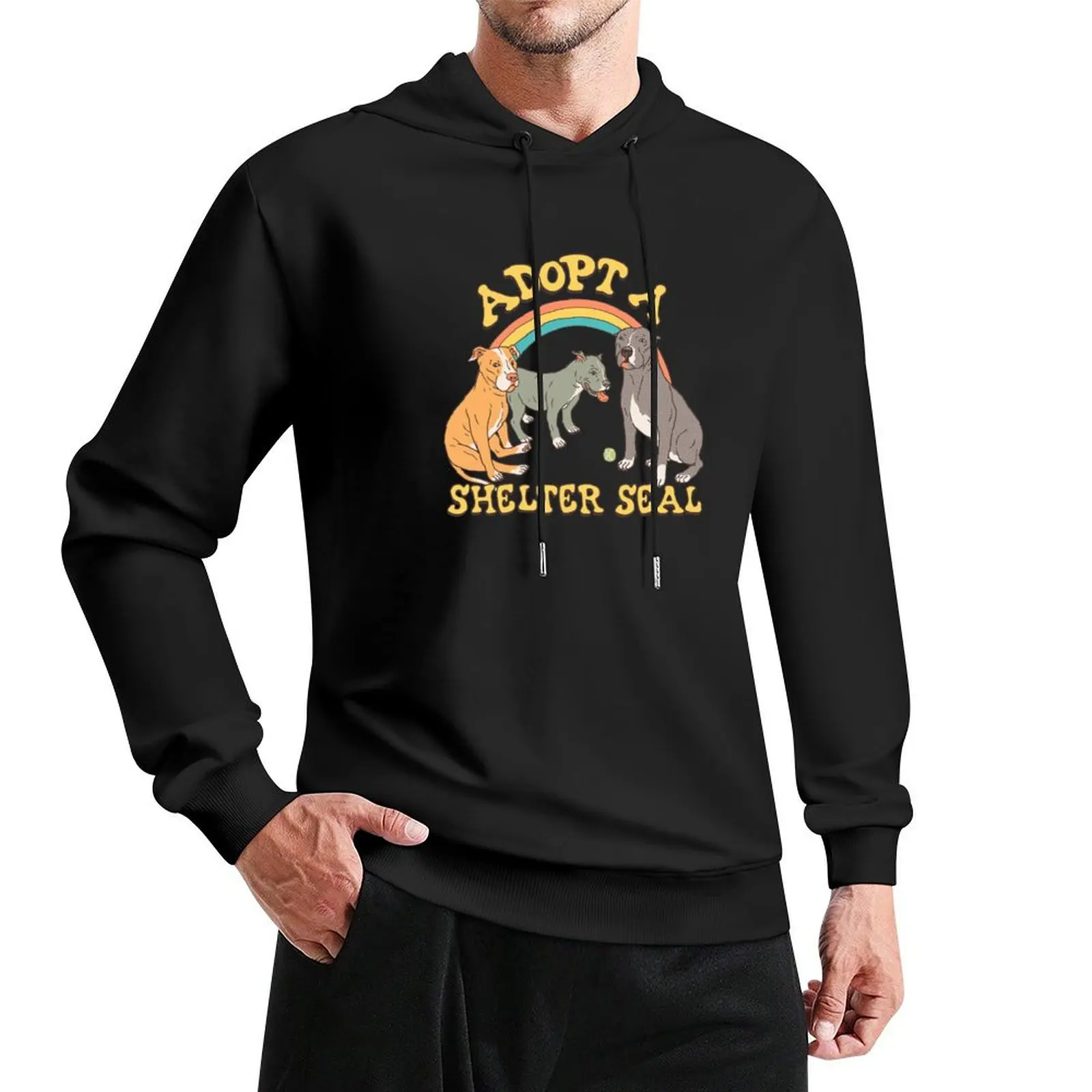 

Adopt A Shelter Seal Pullover Hoodie men wear men's clothes clothes for men new in hoodies and blouses