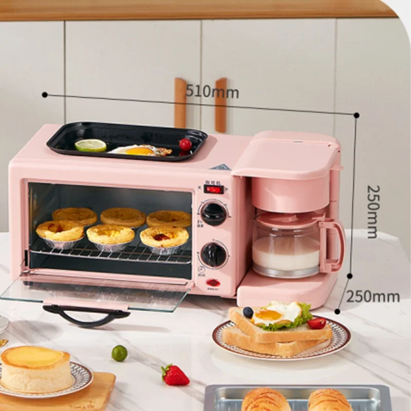 Breakfast Machine Home Mini Mini Oven Multi-functional 3-in-1 Coffee Sandwich Toaster