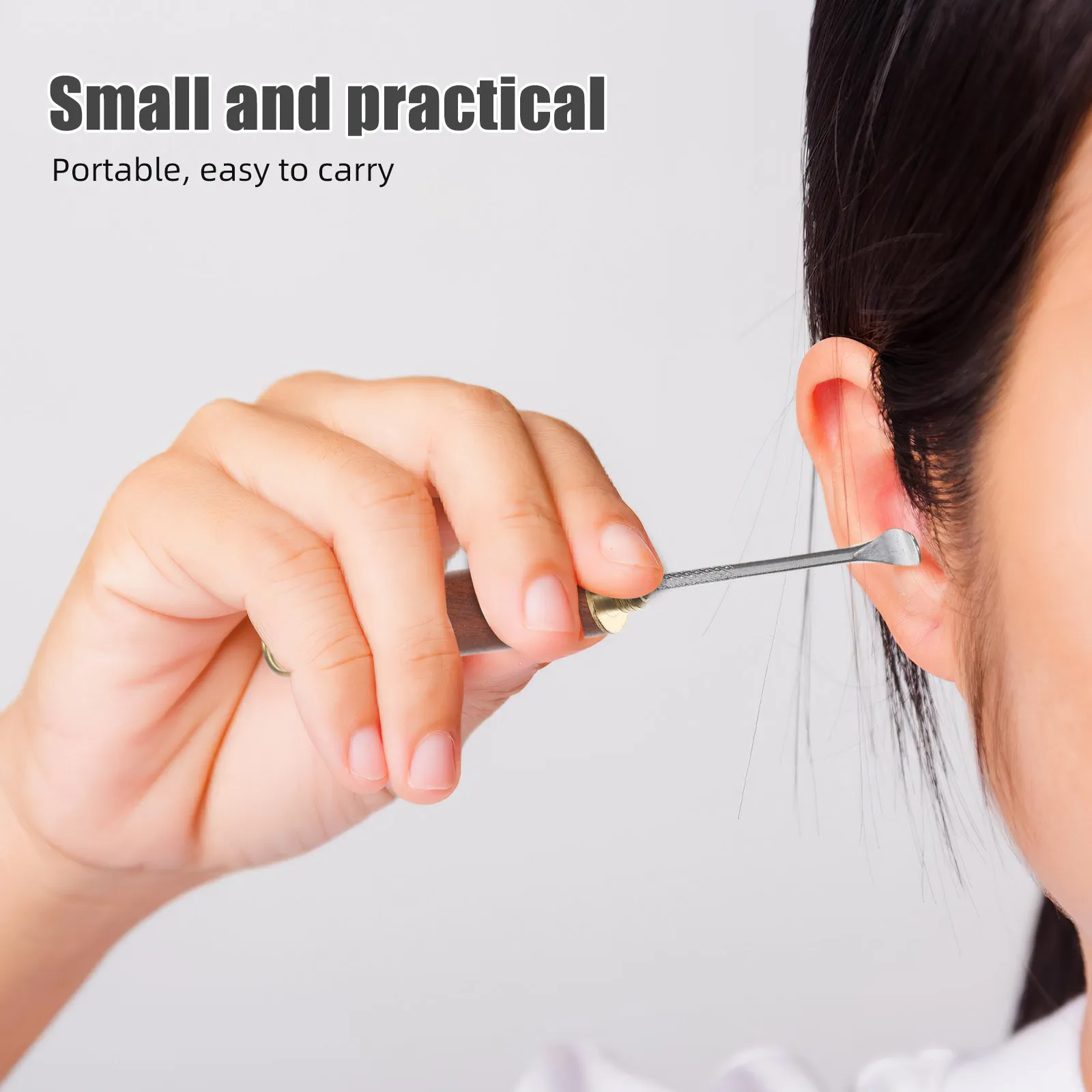 

2Pcs Metal Ear Spoon High Grade Copper Earwax Cleaning Tool Ergonomic Design Easy to Use for Daily Ear Hygiene Maintenance