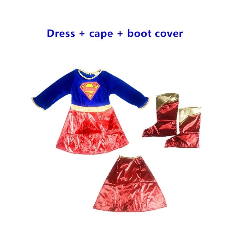 子供の日キッズスーツヒーローコスチュームスーパーガールズコスプレカーニバル誕生日パーティードレス MN12