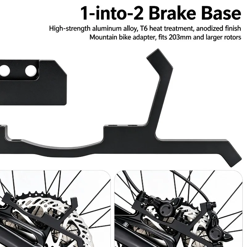 Bicycle Disc Brake Adapter Aluminum Alloy Mount Bracket Disc Brake Assembly Bike Modified Brake Conversion Kit