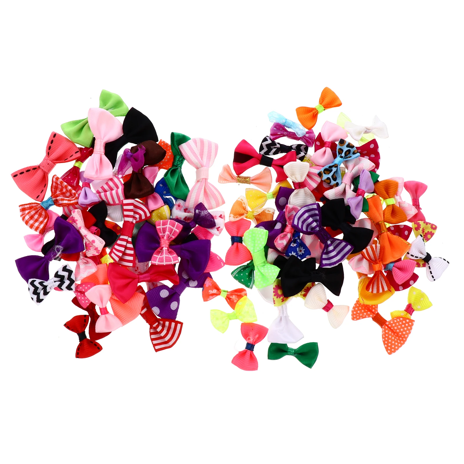 

100pcs Ribbon Bows Mini Crafts Accessories Silk Hair Bow for Sewing DIY Clothes Decorative Elastic Band High Quality Safe Usage