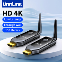 Unnlink 150m Wireless HDMI Transmitter Receiver Video Extender for Camera Laptop PC to TV Monitor Projector