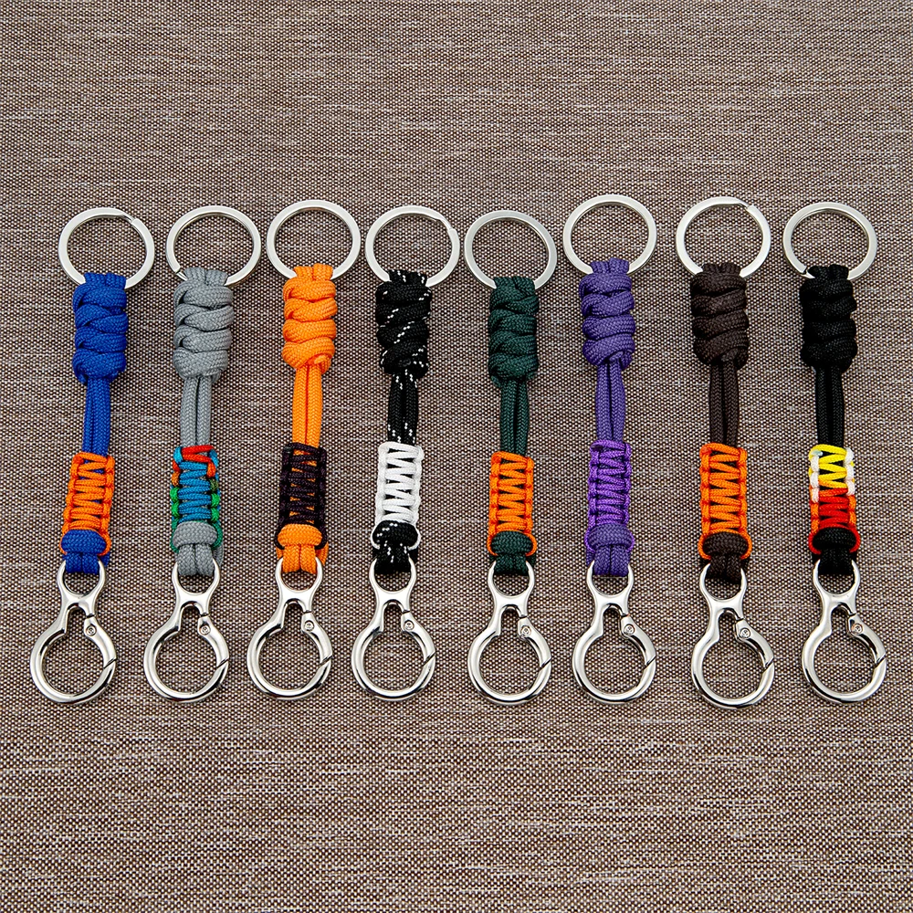 Handmade Paracord Keychain with Spring Snap Hook