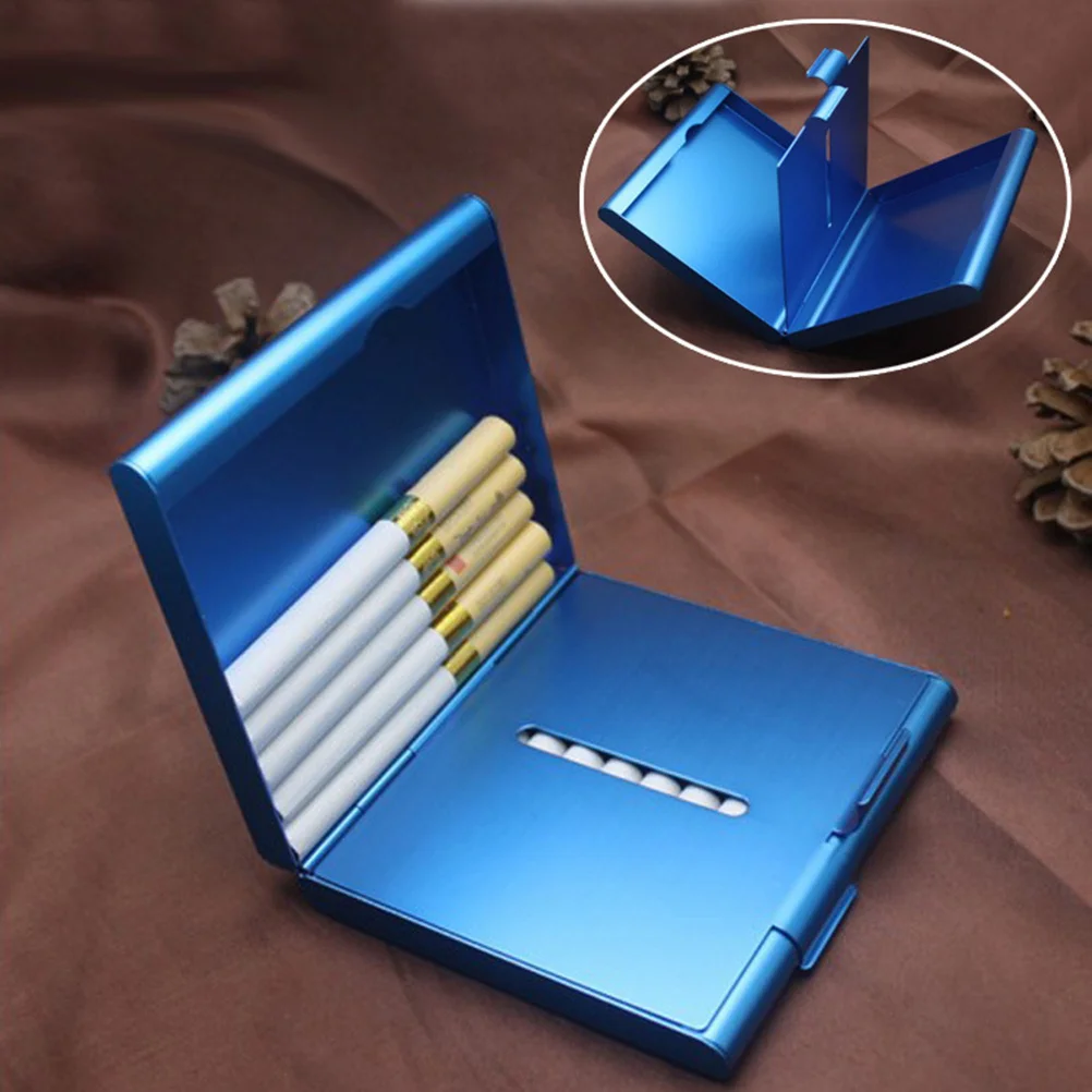 

20pcs Clamshell Cigarette Case Aluminum Portable Holder For Men Cigarettes Lightweight Waterproof Storage Box