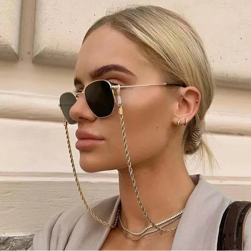 Fashion Reading Glasses Chain for Women Metal Sunglasses Cords Eyeglass Lanyard Hold Straps  Eyewear Retainer