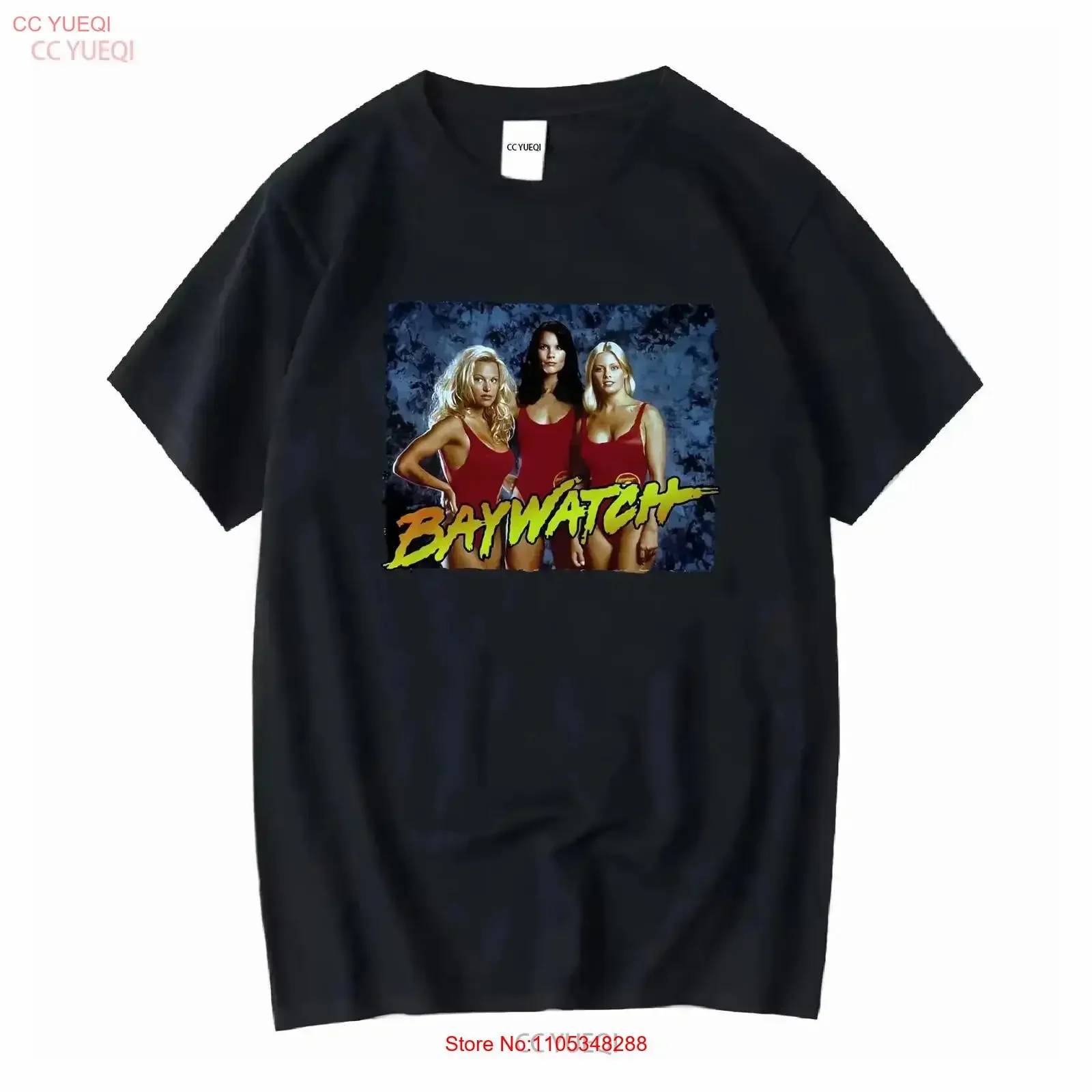 Bay Watch V12 T-Shirt mit Filmplakat-Print, Himmelblau, 100% Baumwolle, alle Größen S bis 5XL, Vintage-Waschung, modisch