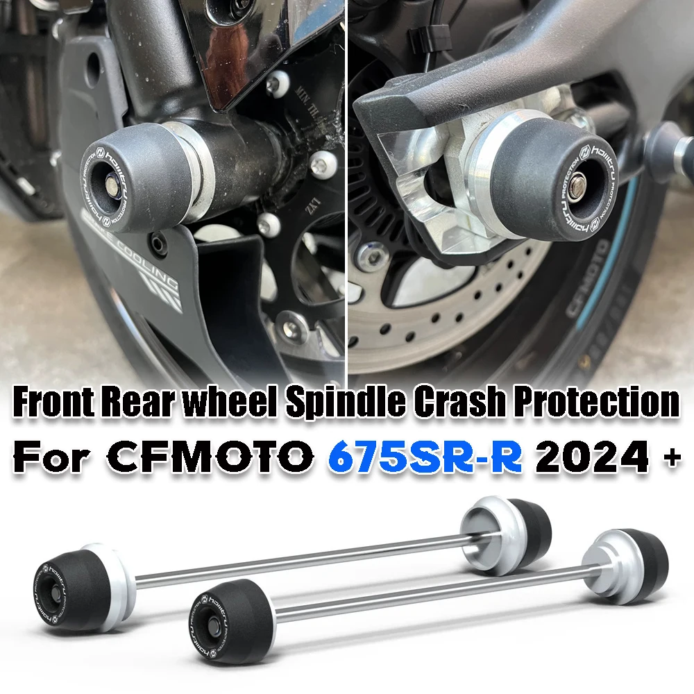 For CFMOTO 675SR-R CF MOTO 675SR R 2024 2025 Motorcycle Front Rear Axle Fork Crash Sliders Wheel Protection