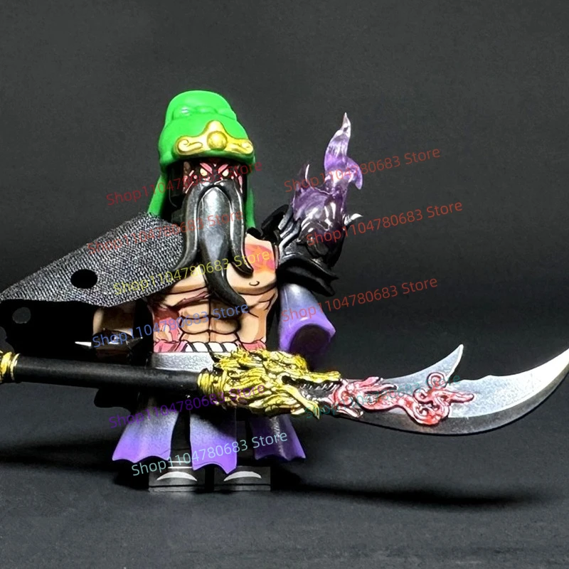 MOC Bausteine Mini Puppe Dark Guan Yu Zhao Yun Huang Zhong Spielzeug Zusammengebaute und gespleißte Sammlerornamente Weihnachtsgeschenke