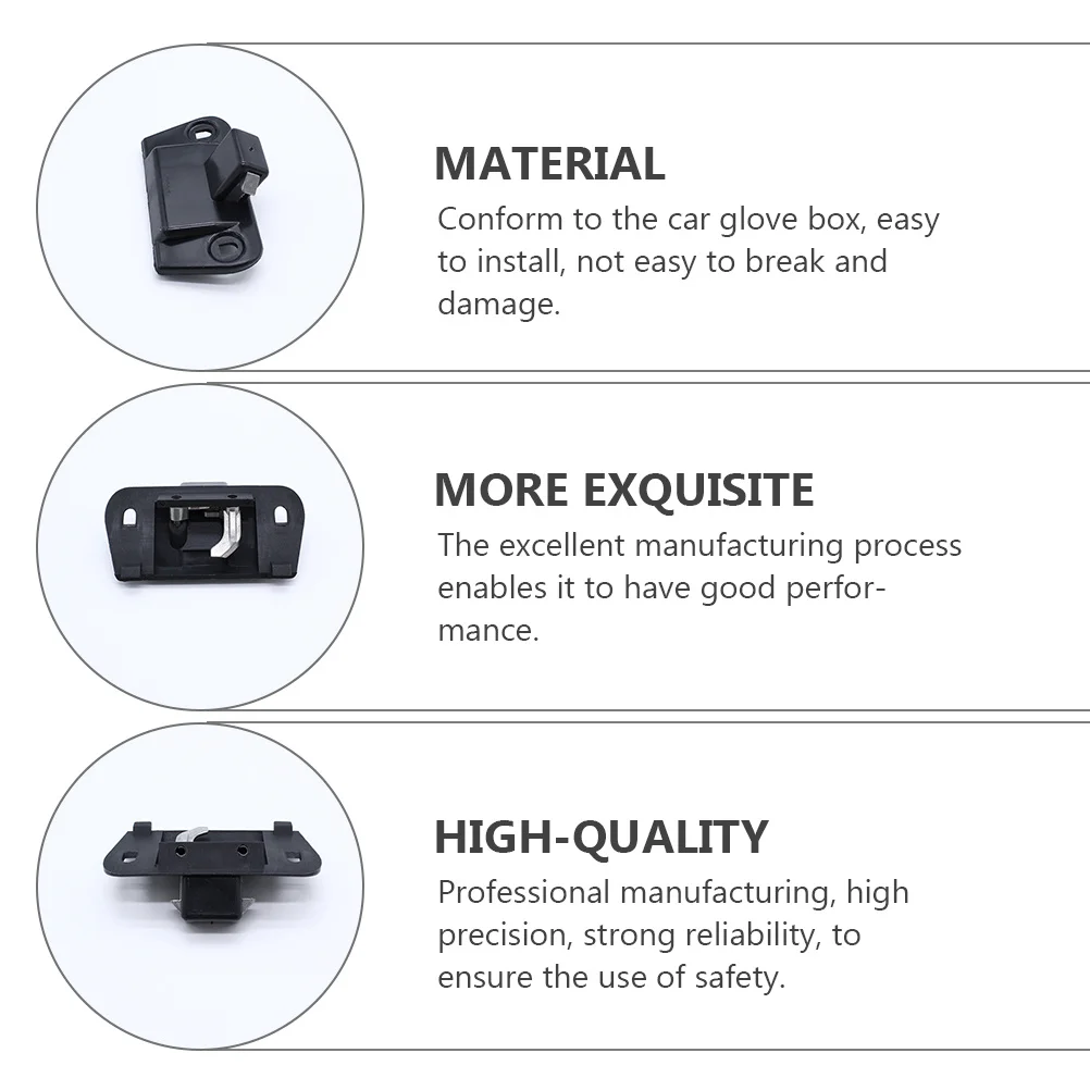 

Glove Box Lock Lid Plastic Replacement Handle Car Accessory Durable Easy Install High Precision Safe Use Compatible With E23