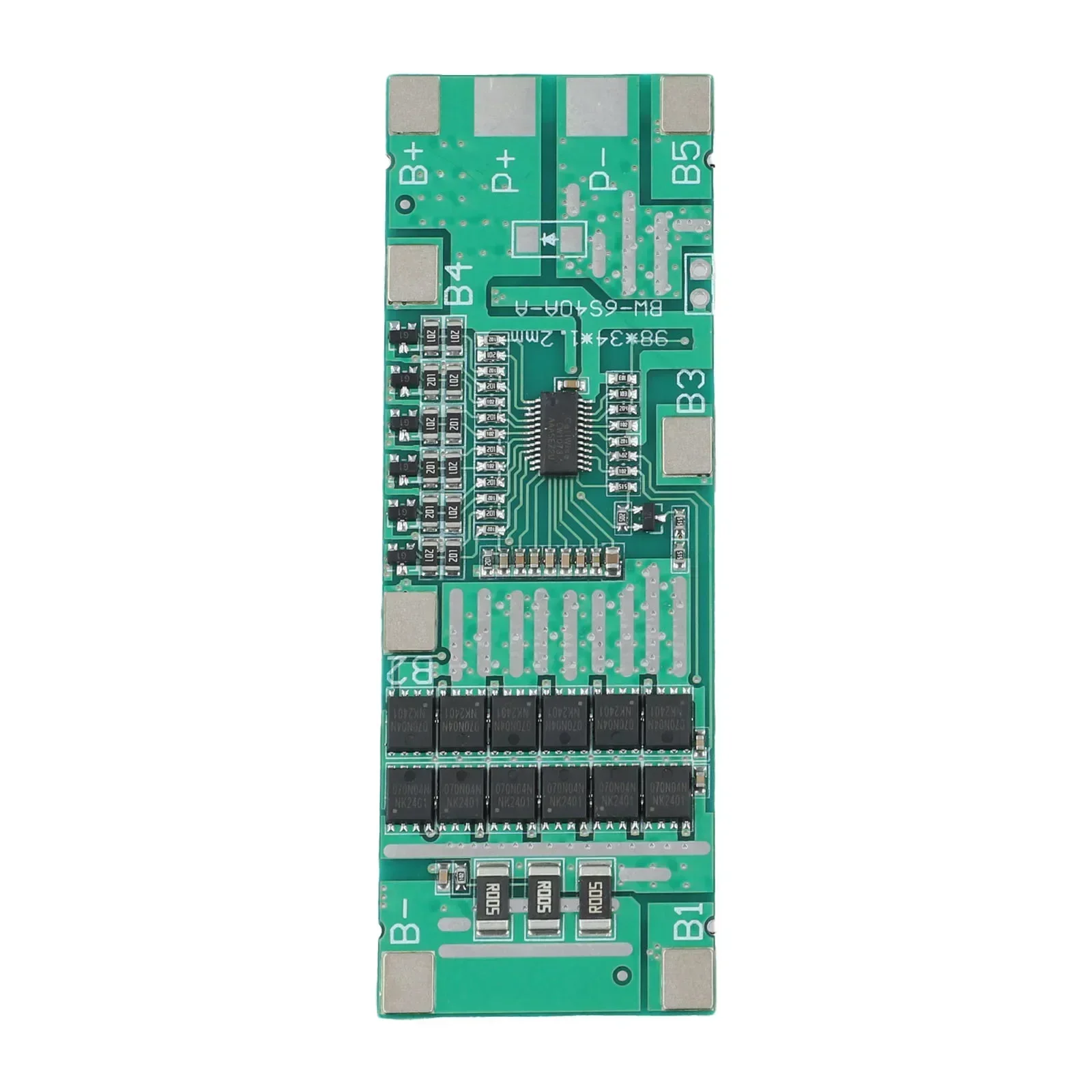 

Battery Protection 40A Protection Board 6S Battery Board 88*34*2.8mm Charging Voltage 25.5V Maximum Discharge Current 40A