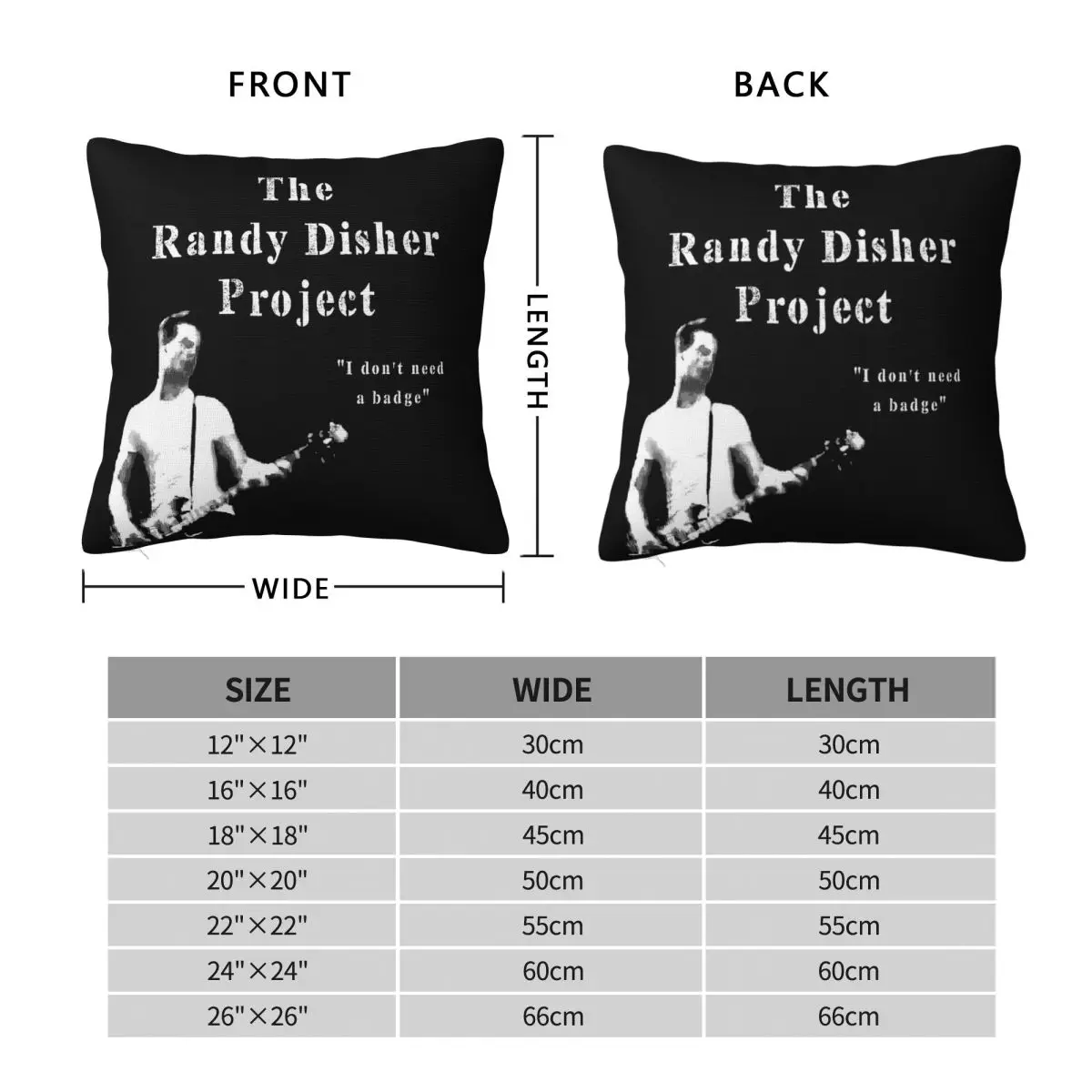 Monk Randy Disher Project I Don't Need A Badge Square Pillowcase Polyester Linen Velvet Printed Zip Decor Pillow Home Cover 18