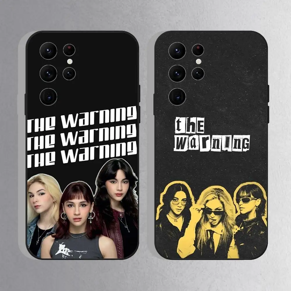 

The W-WarningS Band Phone Case For Samsung S25,S24 Ultra,S20,S30 plus,S22 plus,S23,S30 Ultra 5G Silicone Black Shell