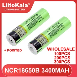 Hurtownie Liitokala NCR18650B 3.7v 3400mAh 18650 akumulator litowy ze spiczastymi (bez PCB) bateriami usa/ue bez podatku