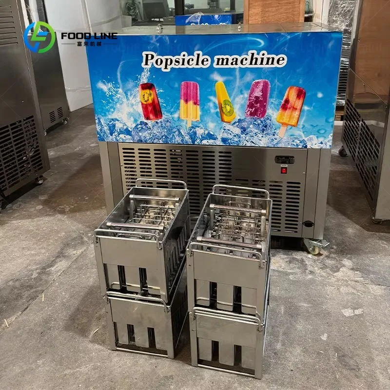 Customized Automatic Commercial Popsicle Machine Full Automatic Ice Lolly Making Machine With Various Custom Molds