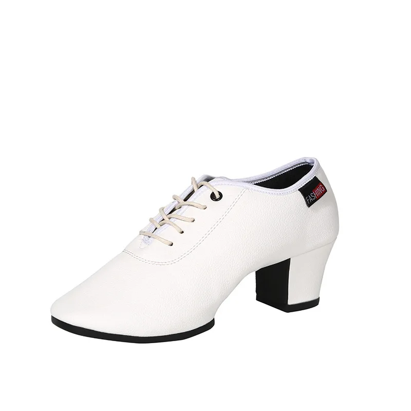 Cowhide Women's Sports Shoes Soft Sole Adult Square Shoes for Women Leather Modern Latin Dance Shoes Ballroom Sneakers