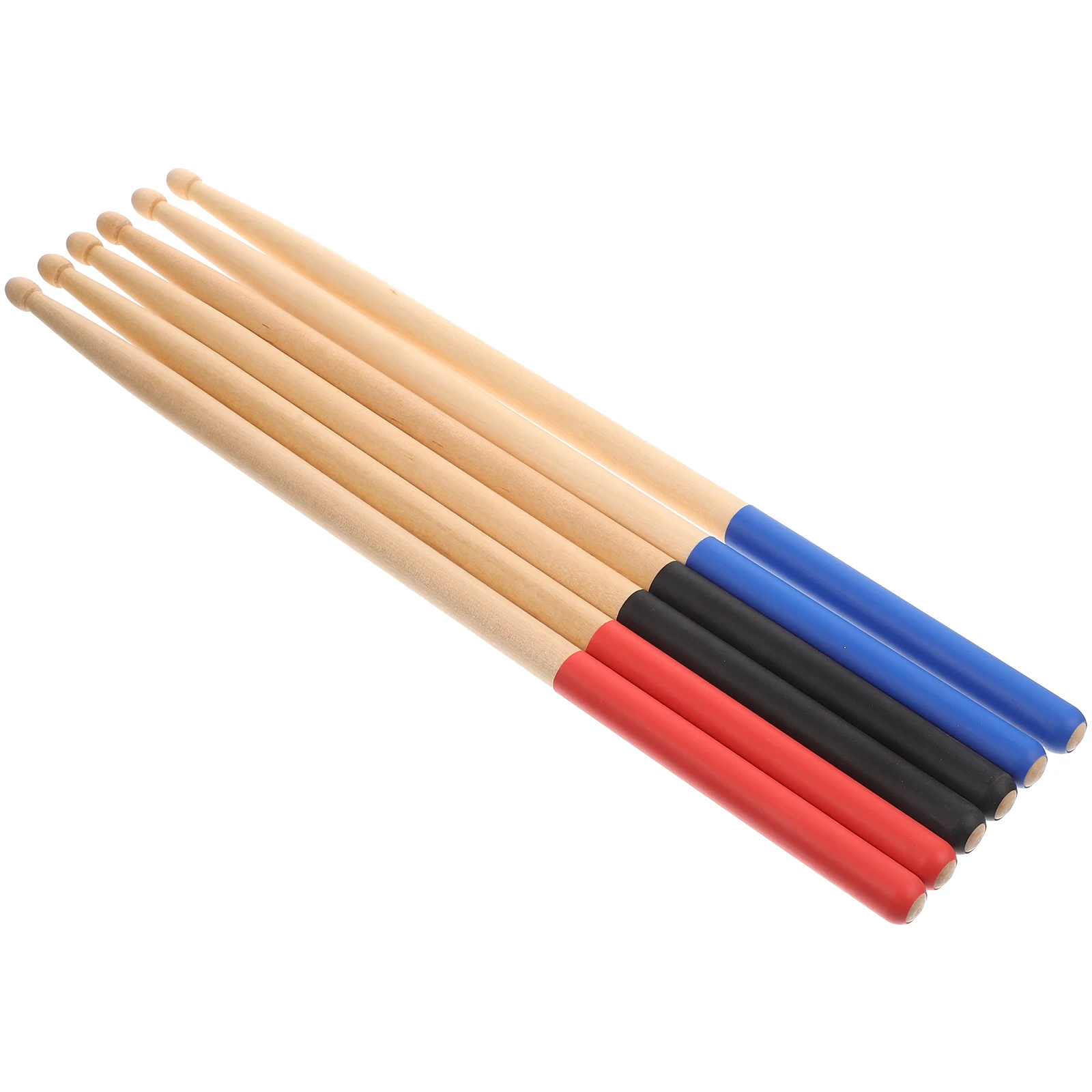 

3 Pairs Anti-slip Drum Stick Drumstick Accessories Drumsticks Wood Percussion with Grip Maple Teardrop-shaped
