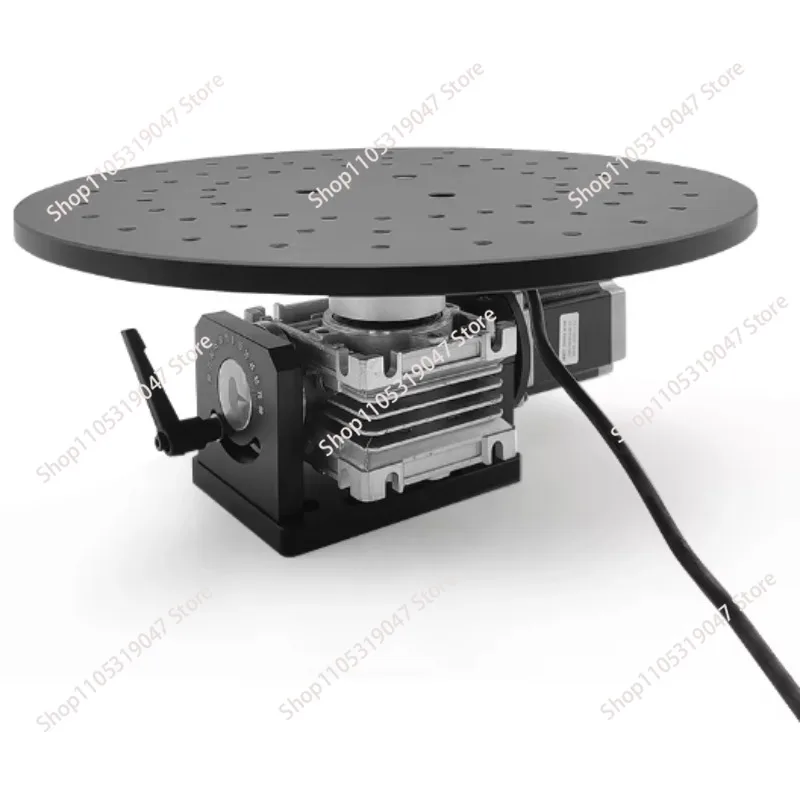 Electric 360° Rotary Turntable 300mm Diameter, Precision Rotating Platform with Speed Controller and Foot Switch for Workbench