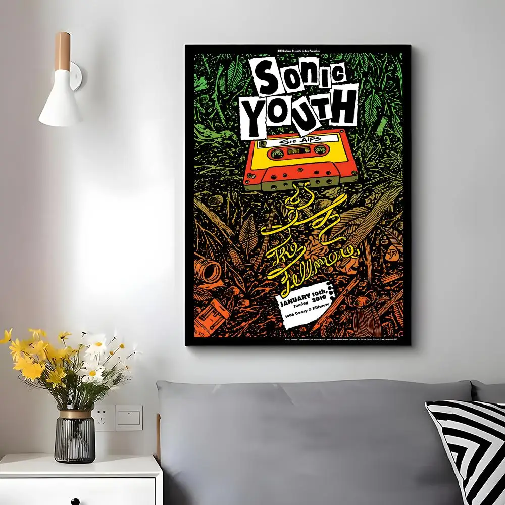 Alternative Rock Band S-Sonic Youth Poster Wall Ornament Home Decor Young Decor Fans