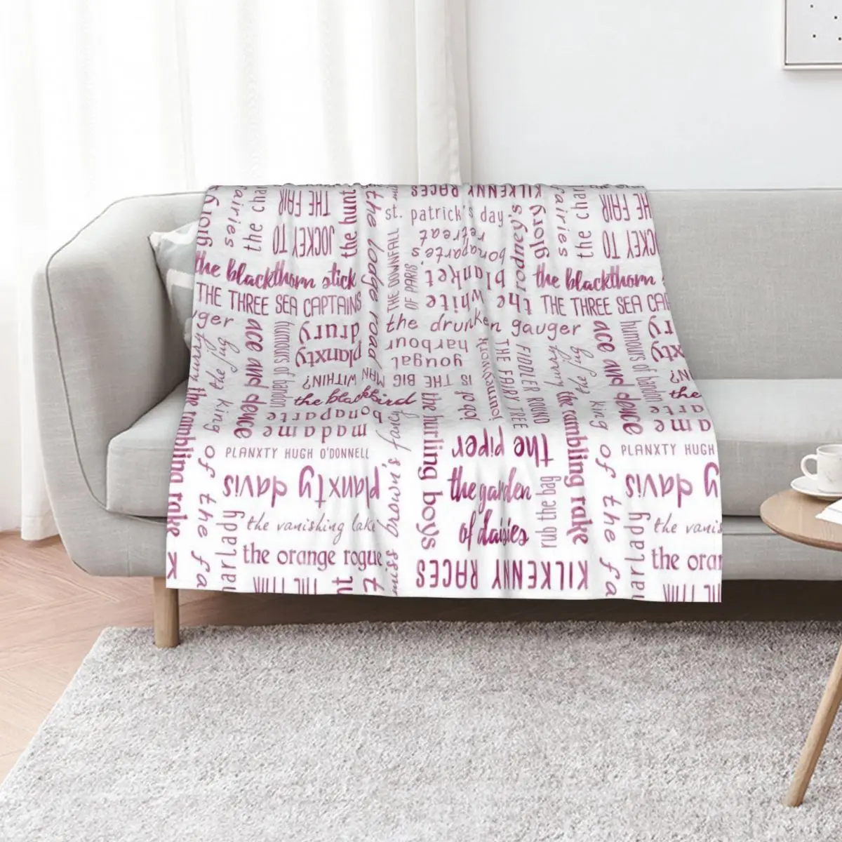Irish Dance Sets -- Pink Throw Blanket Decorative Throw Furrys Thins Weighted Soft Plaid Multi-Purpose Blankets