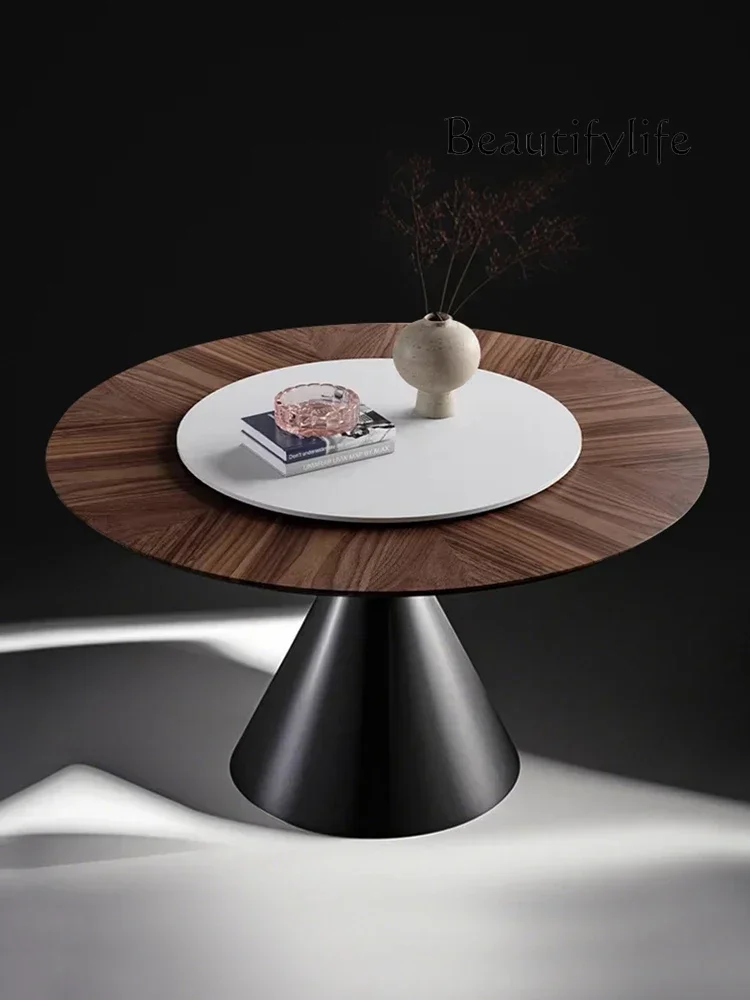 

N44 Medieval Solid Wood Dining Table Round Household Table French Retro Simple Dining Table And Chairs Combination