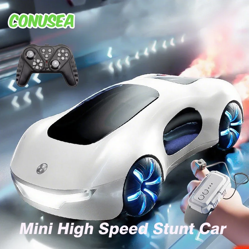 

Racing Drift Car Rc Cars 1/18 2.4G Remote Control Concept Car Watch Control Vehicles Dual Spray with Lights Music Toys for Boys
