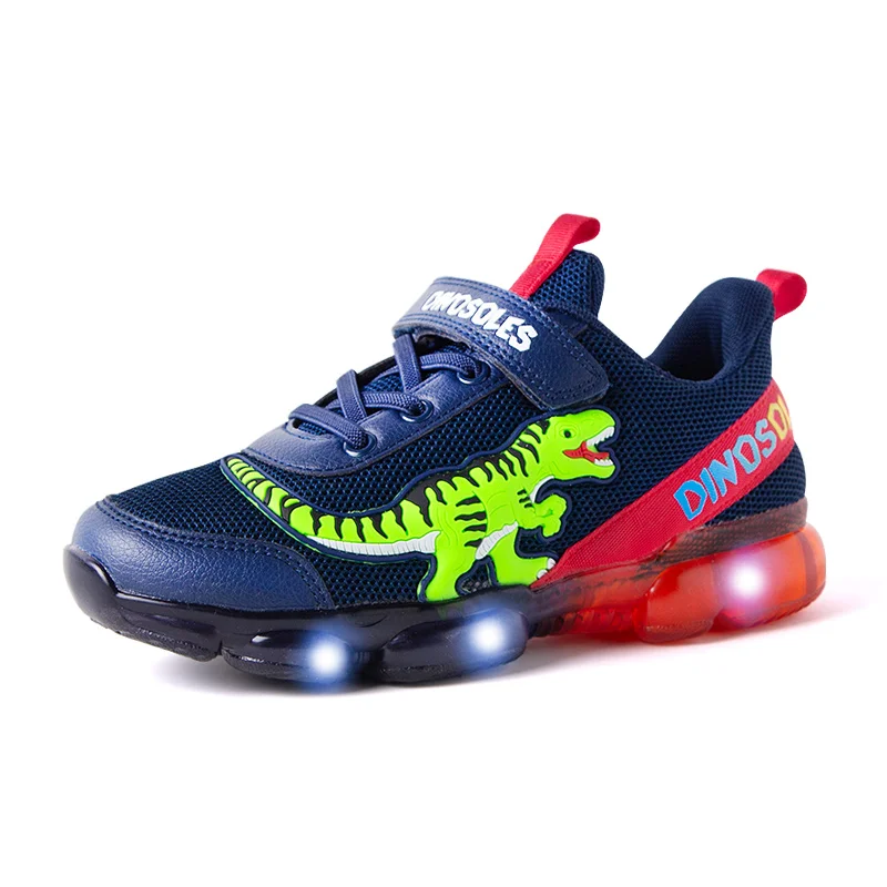 EXDINO T-REX LED 2-9Y Ragazzi Primavera Autunno Mesh Scarpe da tennis Incandescente Per bambini Bambini Lampeggiante Suola in gelatina Illumina