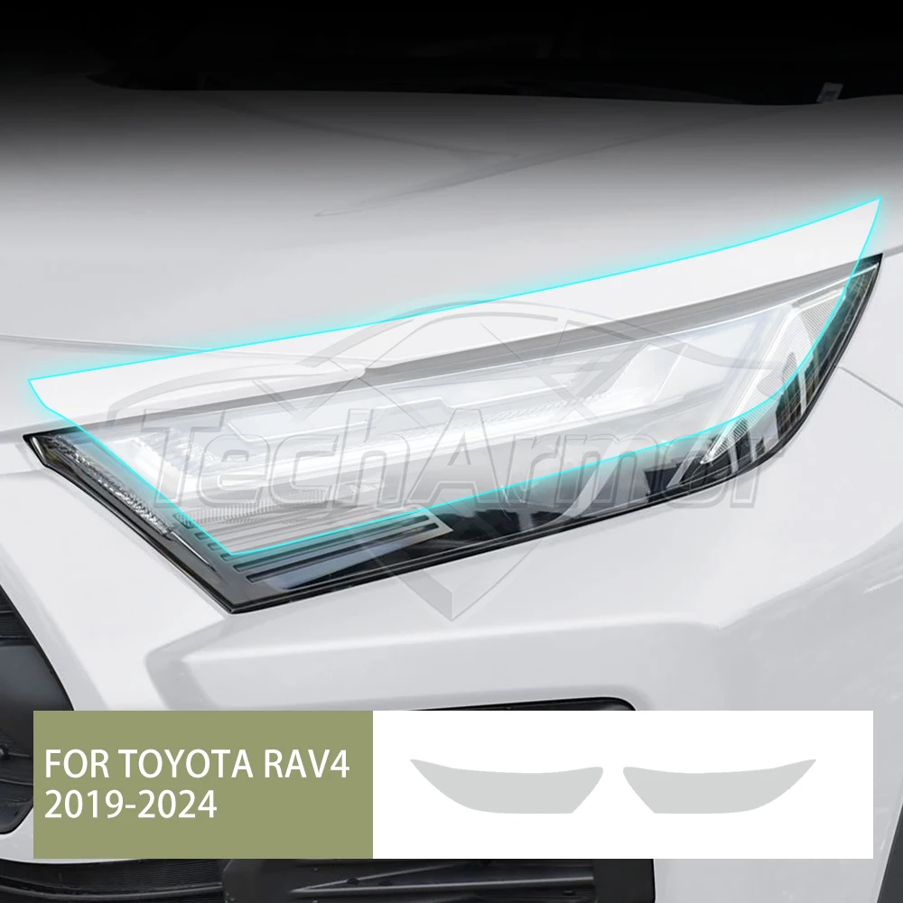 

Защитная пленка из ТПУ для фар Toyota RAV4 Hybrid 2019-2024, транспортная, дымчатая, антицарапийная, внешние автоаксессуары