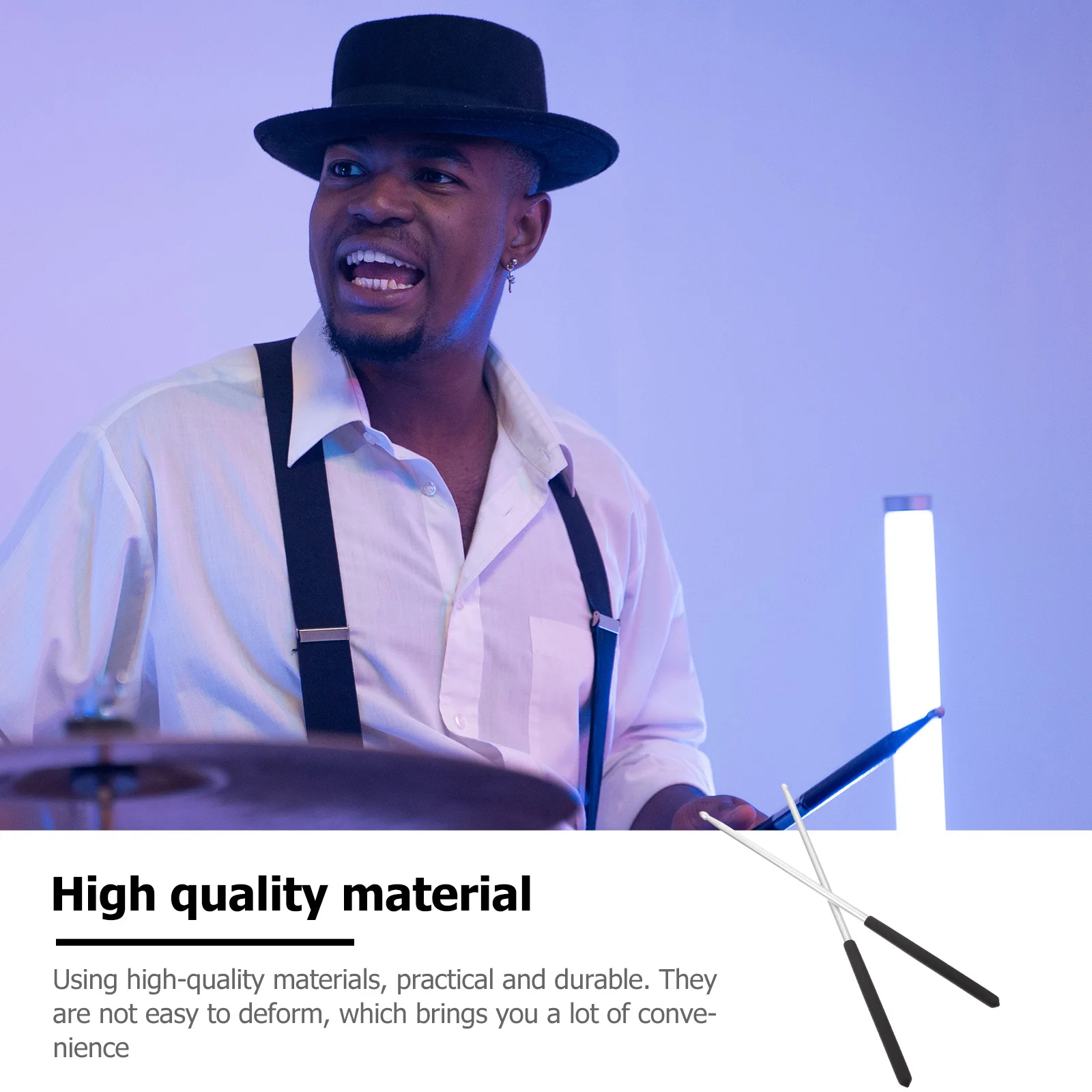 

2Pcs High Quality Aluminum Alloy Drum Sticks Good Gravity Sense Practice Better Portable Useful Percussion Tools