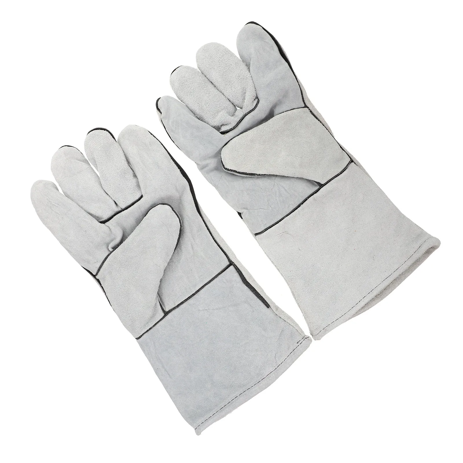 1Pair Premium Welding Insulation Gloves Pre-Rotated Fingers Second- Breathable Knuckle Flex Hot