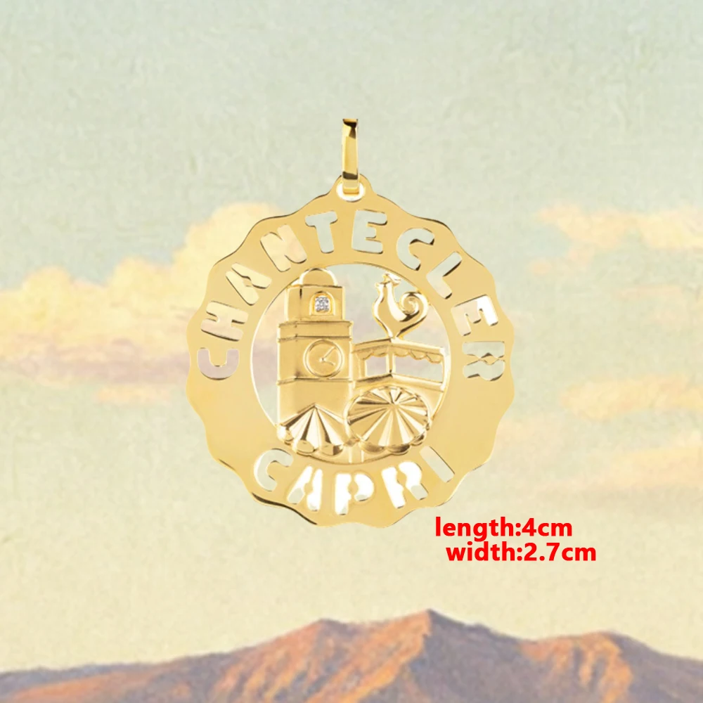 

Компактное элегантное минималистичное колье-подвеска Chanteclers из стерлингового серебра 925 пробы с изображением небесной луны и звезд