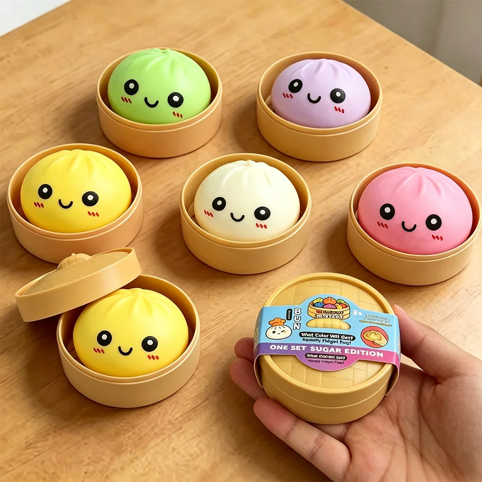 Niedliche 2026 Blind Box Bunte Dumpling Squishy Entspannungs- und Antistress-Spielzeuge zur Angstlinderung und Stimmungsverbesserung