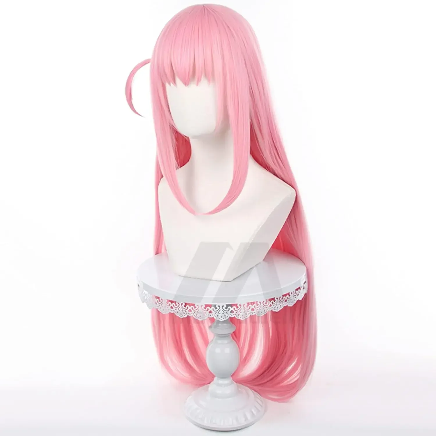 Anime cosplay peruca para bocchi the rock hitori gotoh cabelo rosa para as mulheres halloween vestir-se rosa perucas longas retas traje