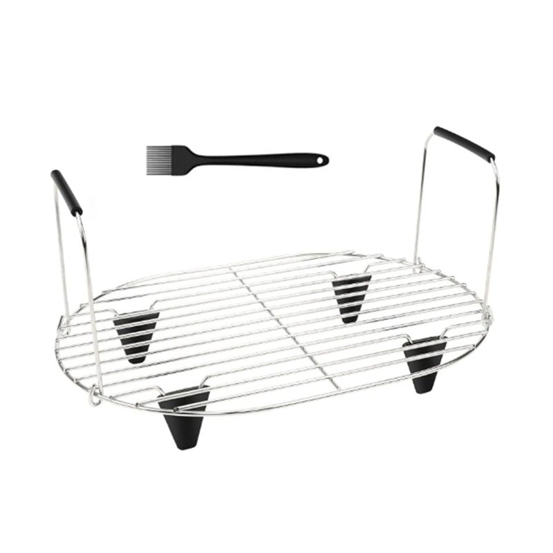 Roast And Steamer Rack   For Ninja Foodi Possible Cooker Pro 8.5QT MC1000 MC1001 MC1010 Slow Cooker With Silicone Feet