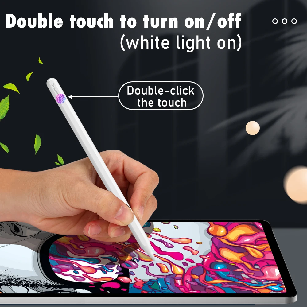 GOOJODOQ Stylus Pencil for iPad with Palm Rejection, for Apple Pencil 2 1 Apple Pen iPad Pen 10.2 Pro 11 2021 -2018 Mini 6 Air 4